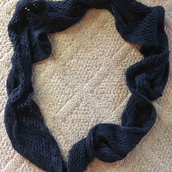 Navy Blue Infinity Scarf - Picture 3 of 3